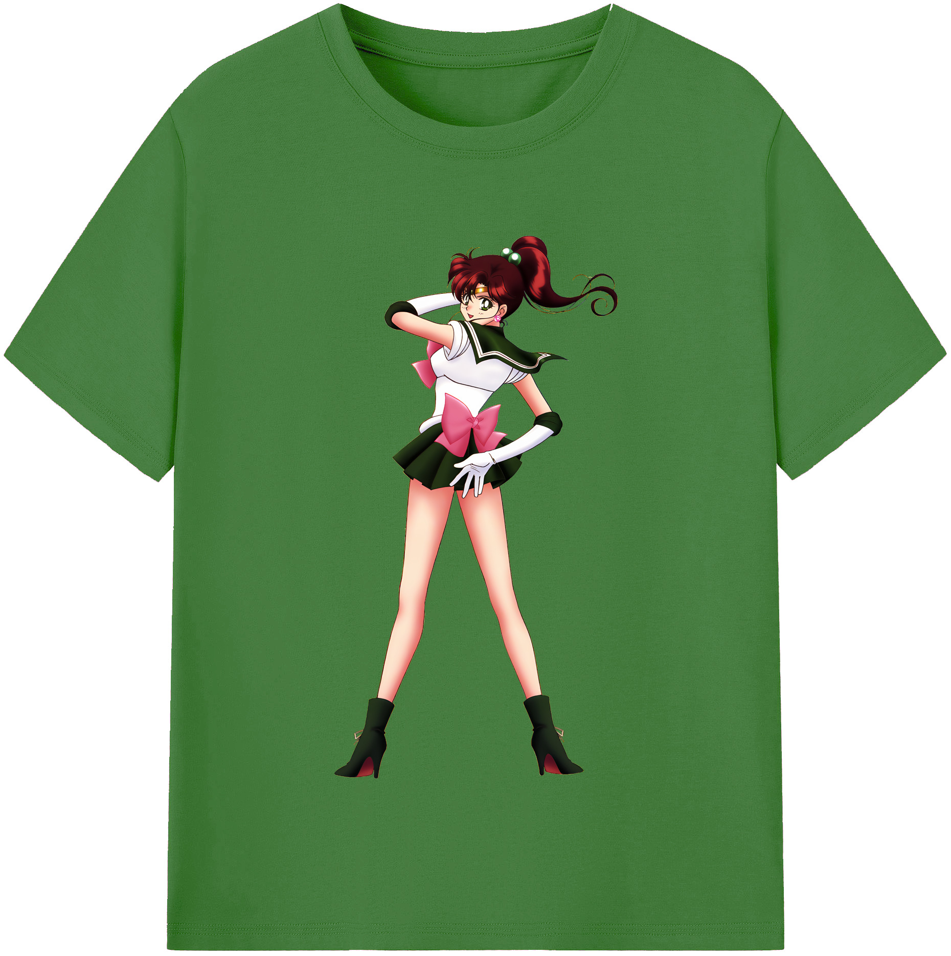 （画像用） 美少女戦士セーラームーン 木野 まこと きの まこと Sailor Moon Kino Makoto （セーラージュピター；Sailor Jupiter） レディースカジュアルプリントTシャツ（綿100％）